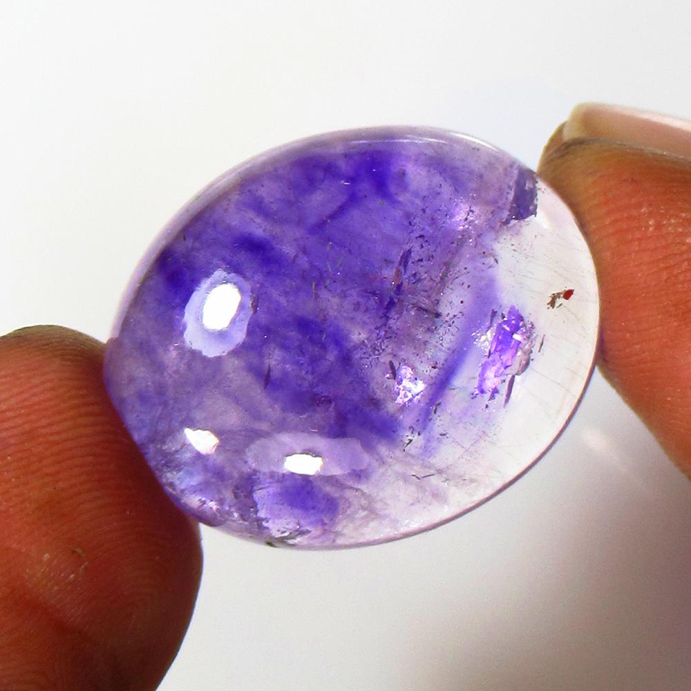 30.43 Ctw Natural Rutile Amethyst Quartz Oval Cab (1 of 2)