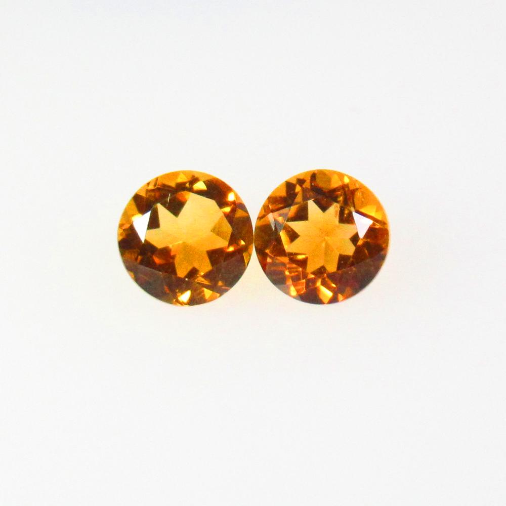 1.70 Ctw Natural Yellow Citrine Round Pair (1 of 2)