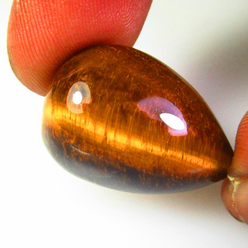 23.85 Ctw Natural Tiger's Eye Pear Cab (1 of 2)