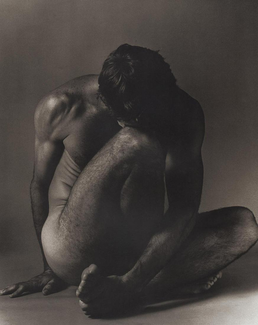 KEN HAAK - Male Nude ,1972: Artist: KEN HAAK Print Title: Male Nude 1972 Medium: Tri-tone Photo-lithographs (Limited edition of 5000) Printed in the 1980’s, in the US Image size (inches) approx. 12 x 9.5” Ken Haak(1923 - 199