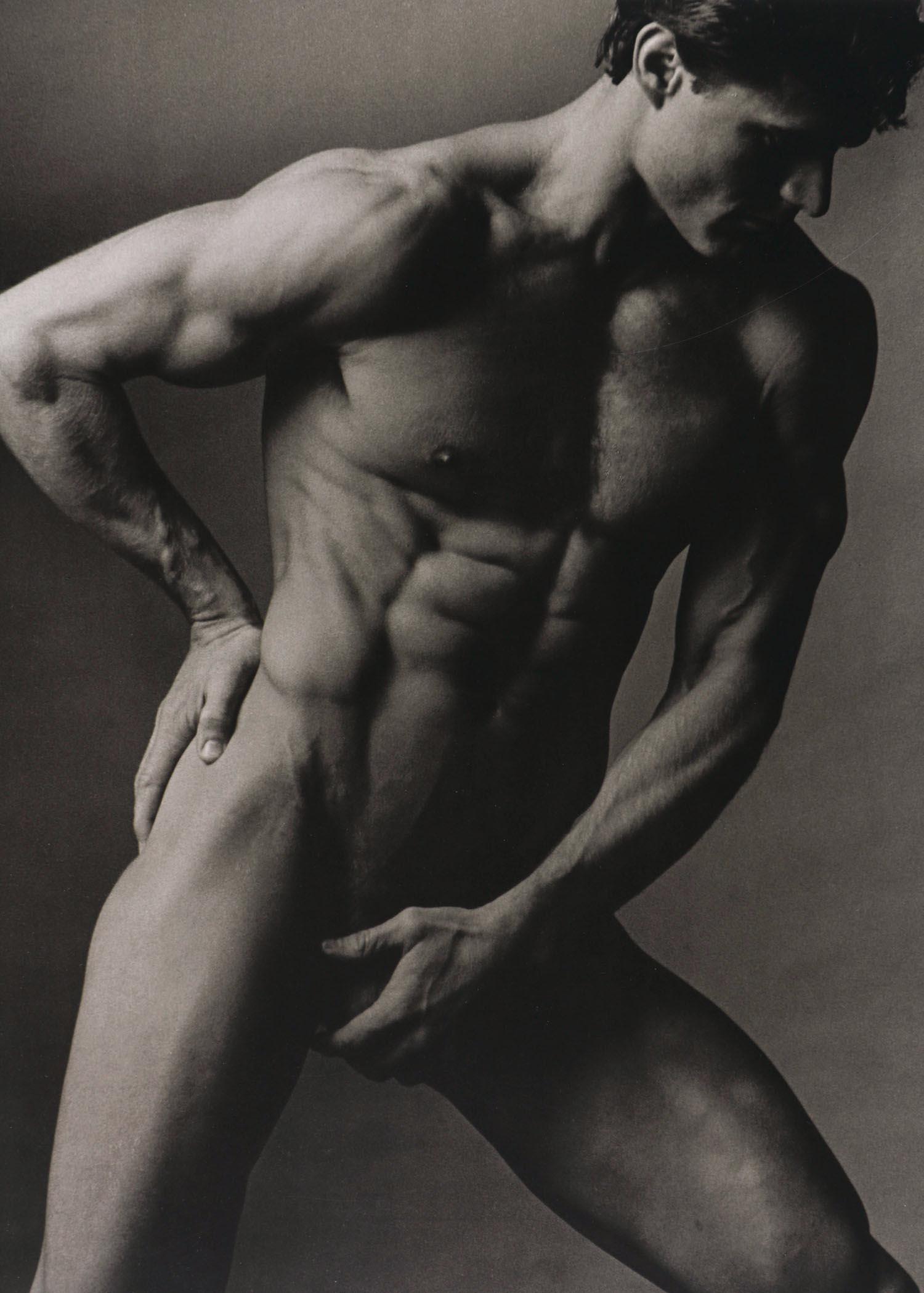 KEN HAAK - Male Nude,1985 (2): Artist: KEN HAAK Print Title: Male Nude,1985 Medium: Tri-tone Photo-lithographs (Limited edition of 5000) Printed in the 1980’s, in the US Image size (inches) approx 12.5 x 10” Ken Haak(1923 - 199