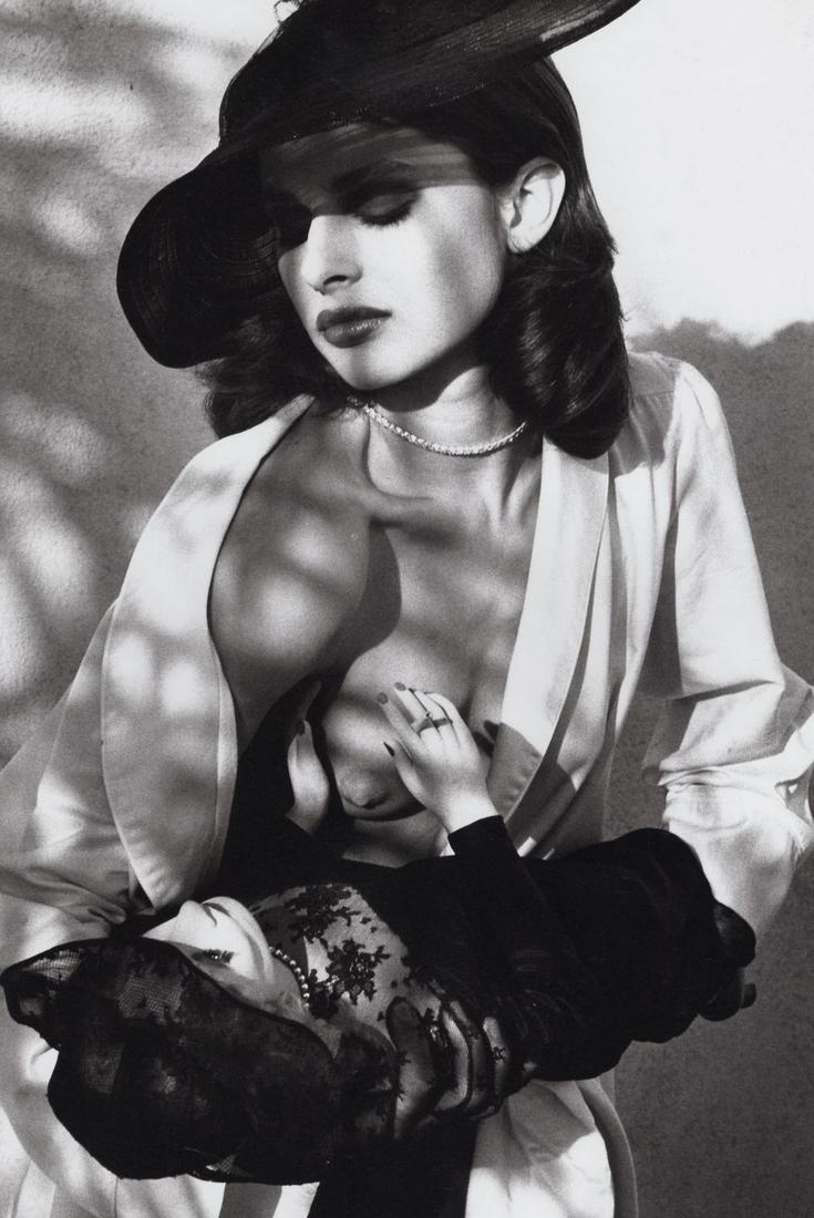 HELMUT NEWTON - Nastassia Kinski, Hollywood, 1983: Artist: HELMUT NEWTON Print Title: Nastassia Kinski, Hollywood, 1983 Medium: Duotone Photoengraving Printed in Germany, 1980s Image size (inches) approx. 9 x 6? Helmut Newton (1920-2004) was a German-