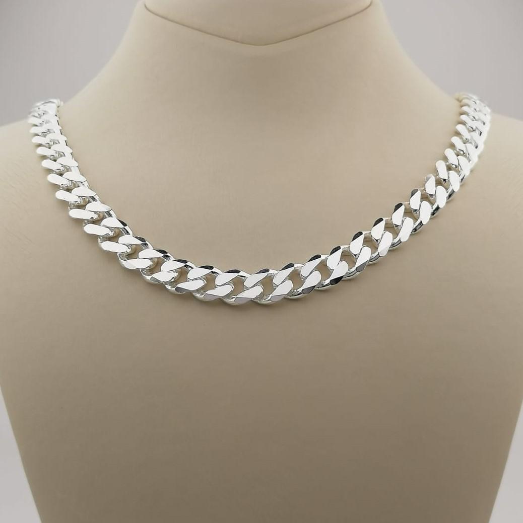 925 Silver Miami Cuban Link Chain,Gourmette Men Necklace. (1 of 8)