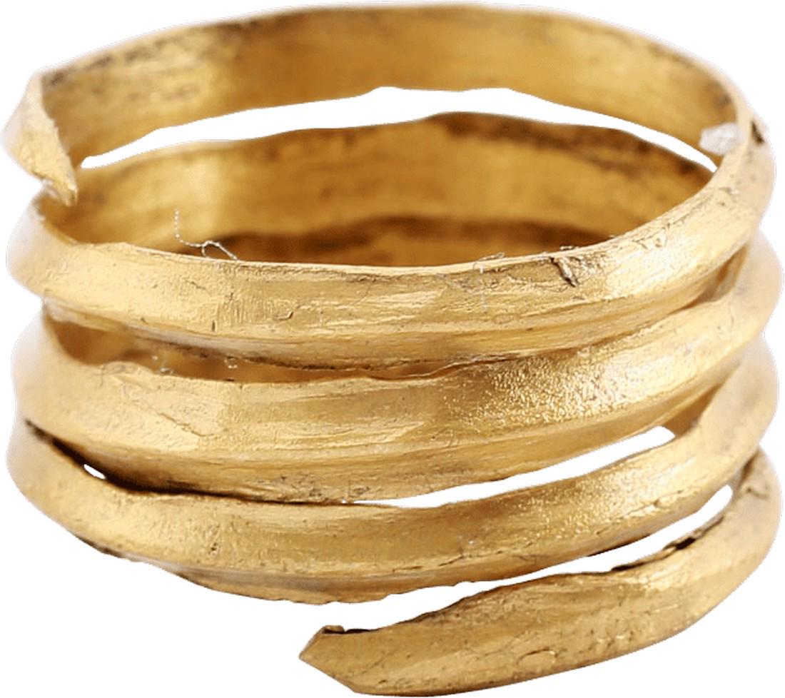 VIKING COIL RING, 9TH-10TH CENTURY, SIZE 11 (1 of 3)