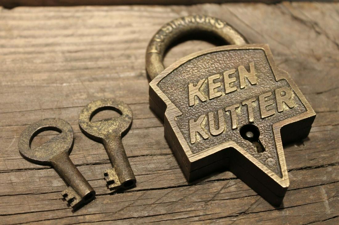 Brass Keen Kutter Padlock Lock & Key (1 of 8)