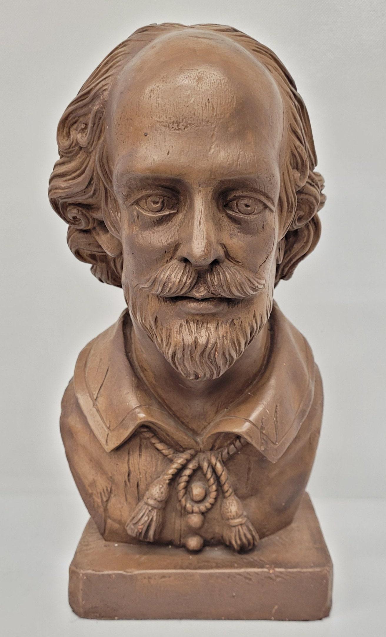 Vintage Neoclassical Bust William Shakespeare Table Top Art Sculpture or Statue. (1 of 10)