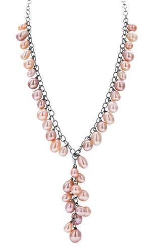 925 Silver - 8x9mm Multi-Coloured Cultivated Pearls - Necklace: Title: 925 Silver - 8x9mm Multi-Coloured Cultivated Pearls - Necklace Description: This necklace is made with cultured Freshwater pearls, which originate from South East Asia. We have carefully select