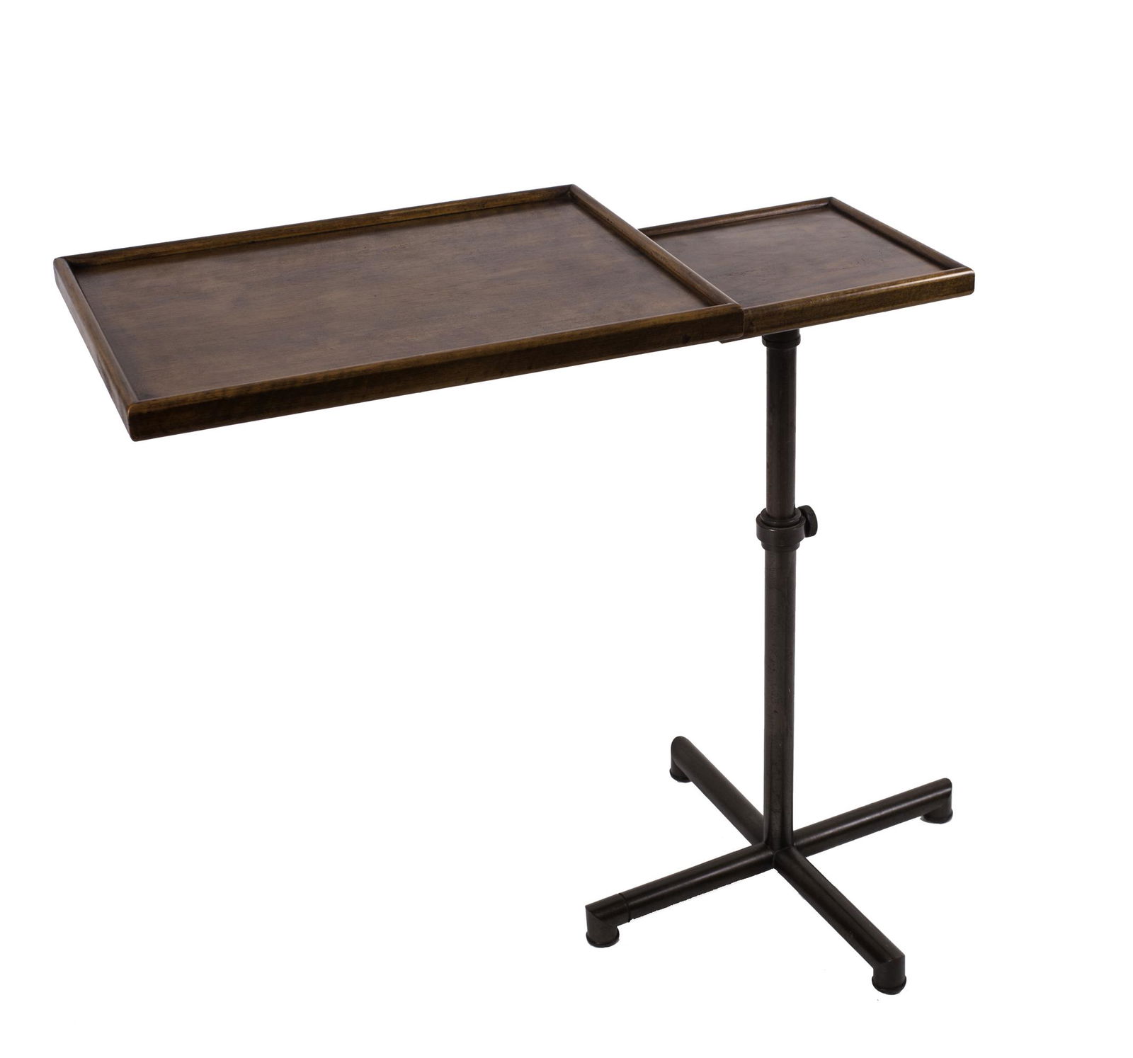 Adjustable Caruelle Side Table from Embru Werke 1930s: Francois Caruelle was a talented designer who worked with Embru Werke, a Swiss furniture company, in the early 20th century. He was instrumental in creating some of the company's most iconic and innov