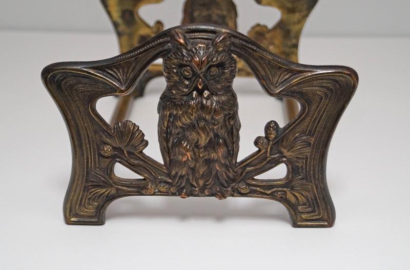 Antique Owl in Pine Tree Bird Cast Iron Slide Bookend (1 of 7)