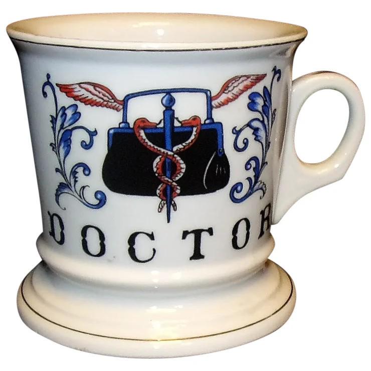 Vintage Doctor Hand Painted Occupational Viking Hand Made Shaving Mug (1 of 7)