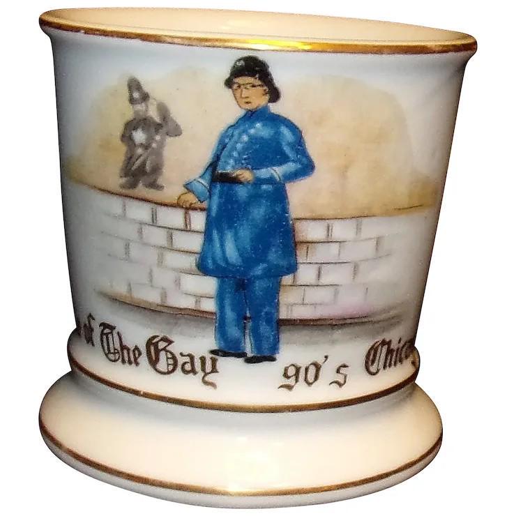 Vintage Charlie of the Gay 90's Napco S125F Occupational Shaving Mug--Policeman (1 of 9)