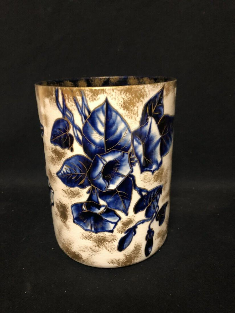 7 7/8” flow blue floral vase (1 of 5)