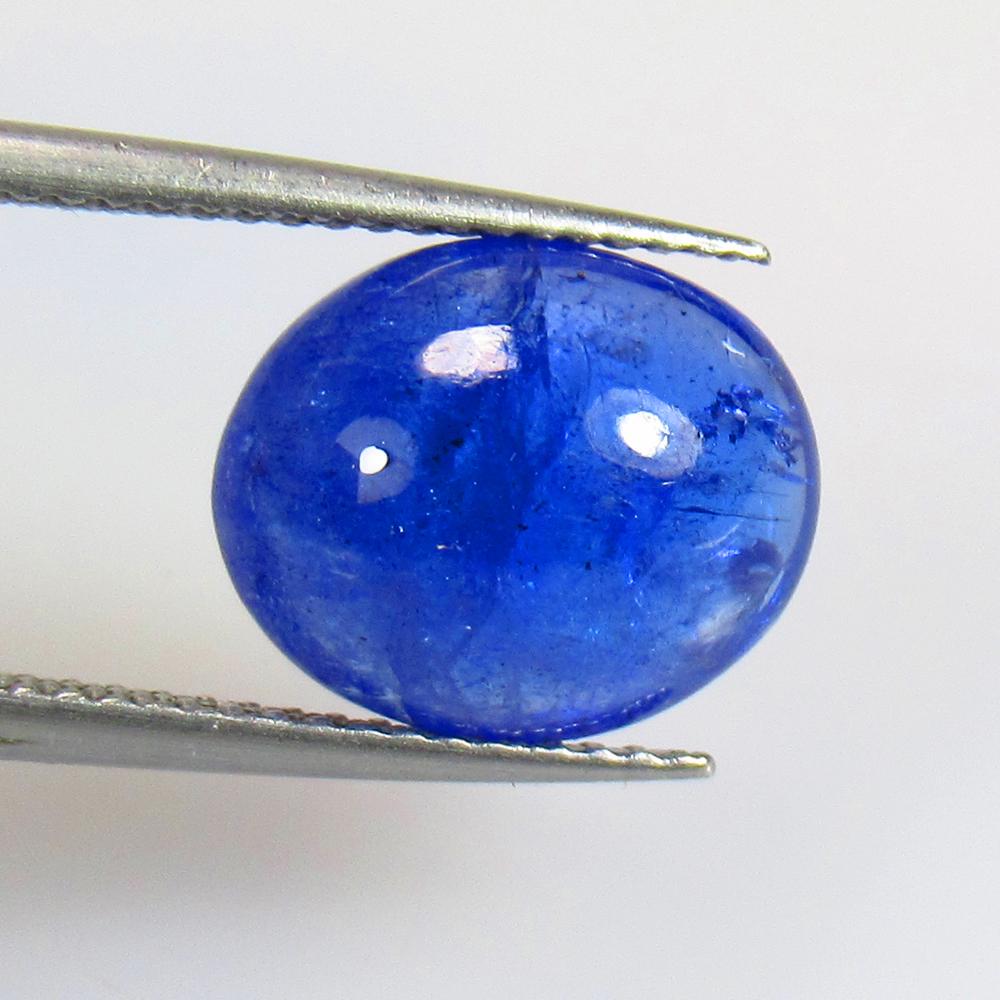 5.00 Ctw Natural Tanzanite Oval Cab: Title: 5.00 Ctw Natural Tanzanite Oval Cab Stone Clarity: Transparent Gemstones: Tanzanite Carat Weights: 5 Size/Dimensions: 12.00 x 10.00 x 5.30 mm Additional Information: Top Quality Luster / Excell