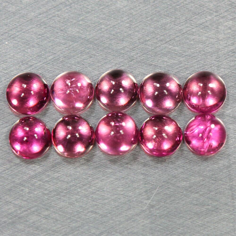 2.85 ct pink tourmaline Brazil- 10 pcs-Round Cabochon (1 of 1)