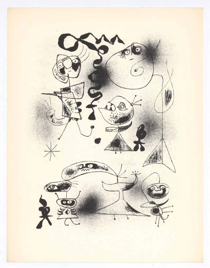 Joan Miro surrealist composition, 1947 (1 of 1)