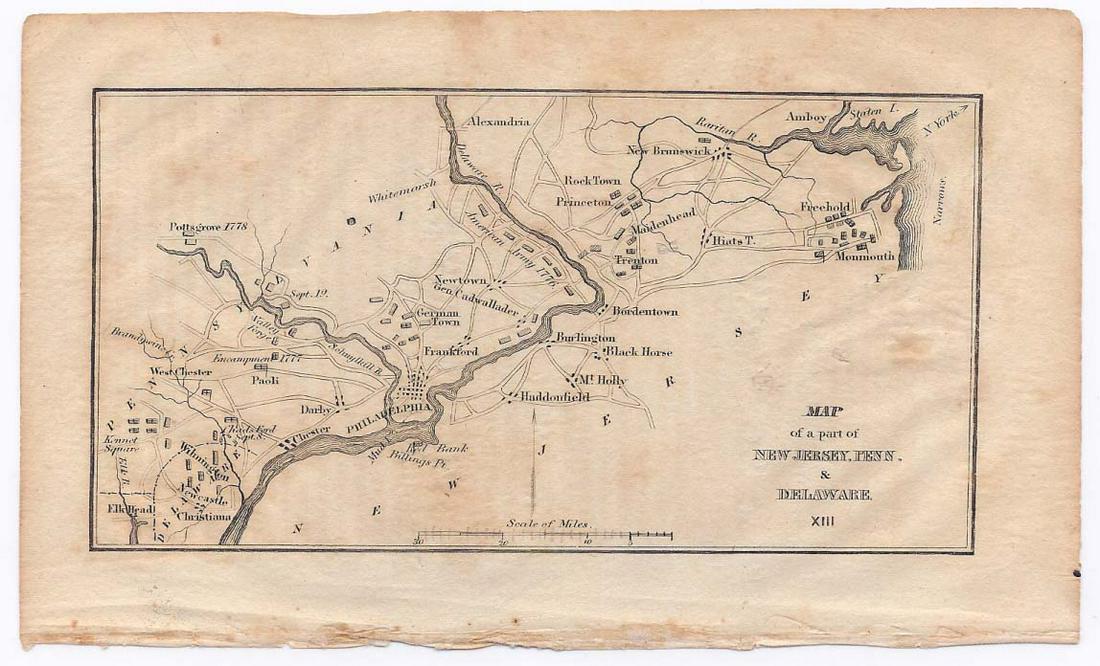 Map of a Part of New Jersey, Penn. & Delaware. (1 of 1)