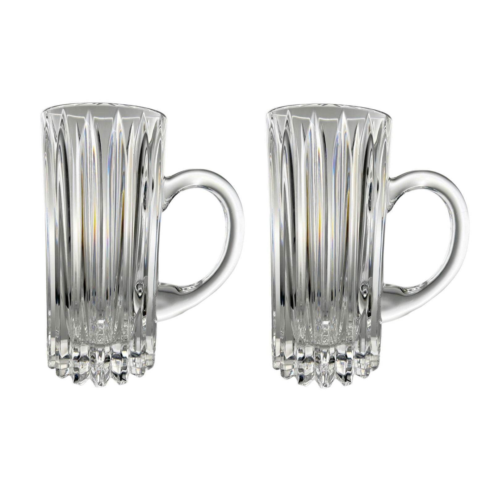 Pair of Crystal Beer Tankards / Crystal Beer Mugs (1 of 4)