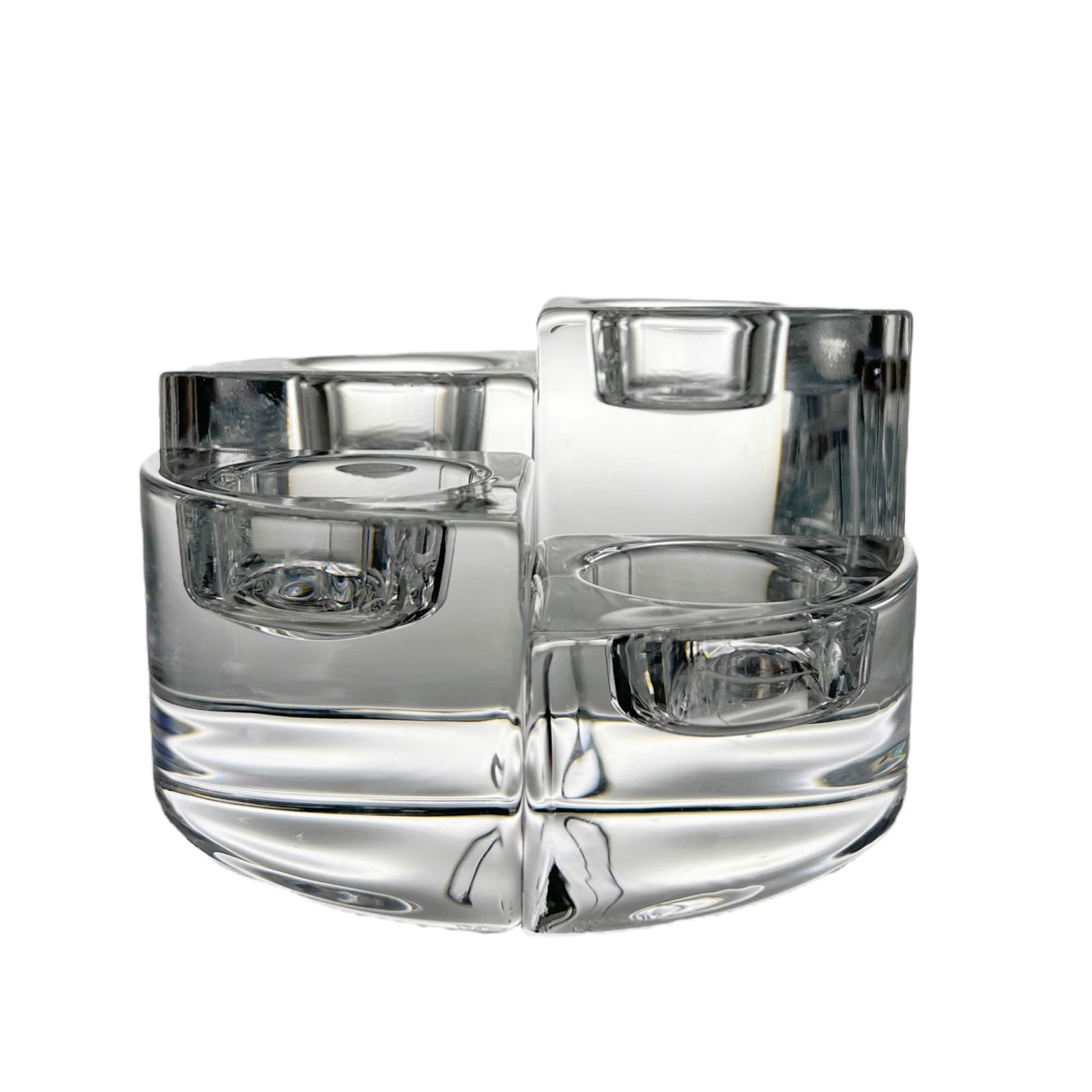 Crystle Orrefors Votive Collection | Set of 4, a Four Piece Orrefors Sweden TEA CANDLE HOLDER Set, (1 of 7)