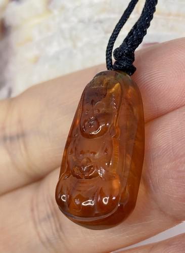 Burmese Amber Handcarved Baby Buddha Amulet Teething (1 of 7)