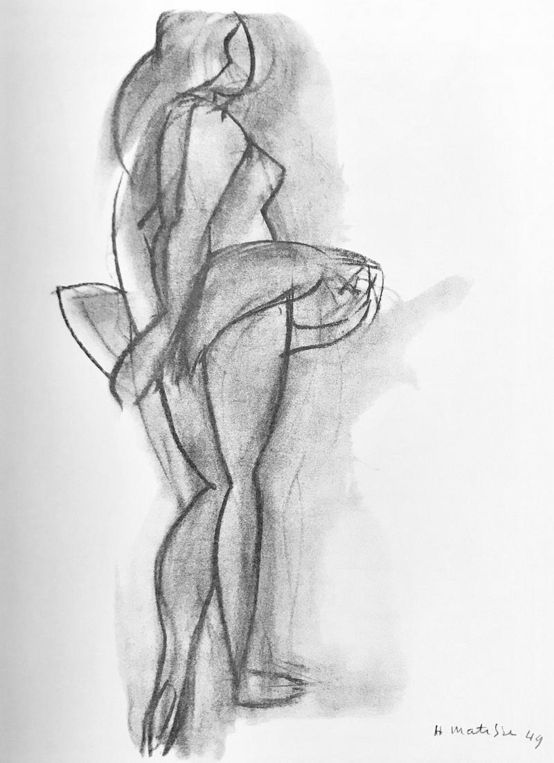 Matisse Lithograph DM0946, Derriere le Miroir 1952: Artist: Henri Matisse Country: France Title: Untitled DM0946 Medium: Lithograph after the illustration Paper size: Vellum paper 15 x 11 inch Publisher: Maeght 1952 France Provenance: Derriere le Miroi