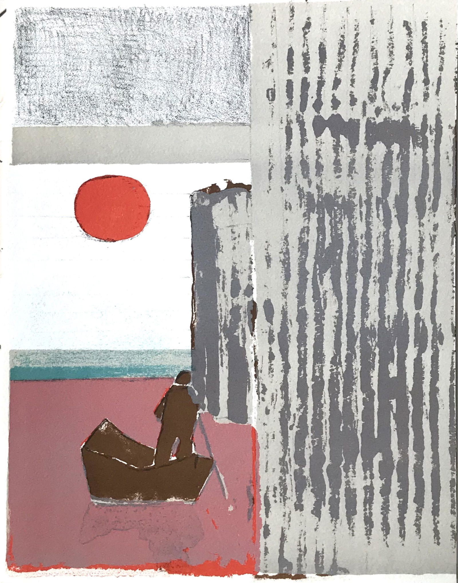 1969 Paul Guiramand Original Lithograph Untitled V1-8 (1 of 1)