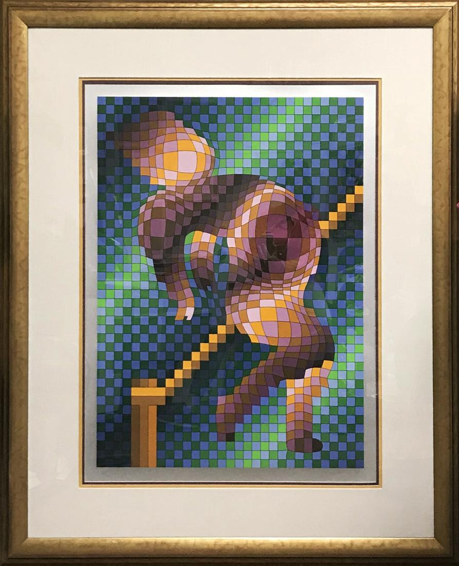 Victor Vasarely Serigraph Signed & numbered Harlequin sportif (1 of 1)