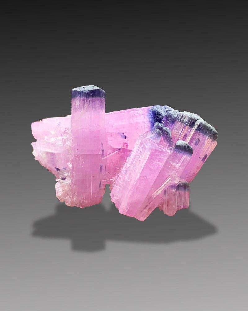 Bunch Of Blue Cap Tourmaline Crystals,Natural Cotton Pink Color,Terminated And Undamaged Tourmaline (1 of 7)