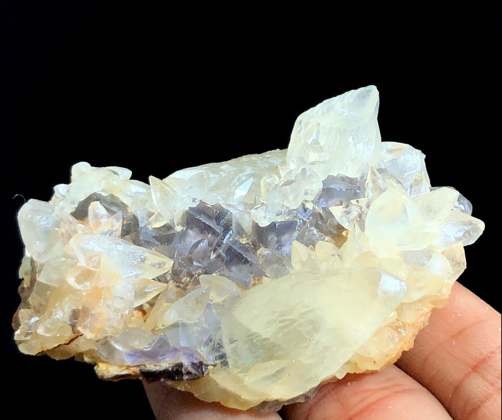 Natural Purple Cubic Phantom Fluorite With Calcite, Fluorite Specimen, Fluorite Stone, Fluorite For (1 of 5)