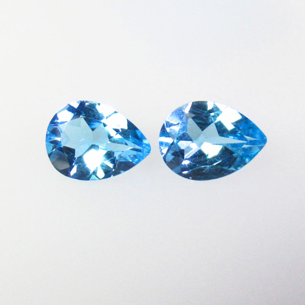 2.40 Ctw Natural Blue Topaz Pear Pair (1 of 2)