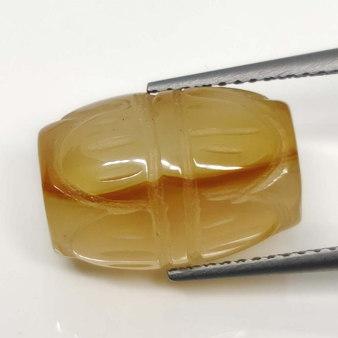 11.15 Ct Natural Australian Banded Onyx Drum Drilled Bead: No Reserve! Title: 11.15 Ct Natural Australian Banded Onyx Drum Drilled Bead Additional Information: Gemstones: Natural Banded Onyx Carat Weights: 11.15 ct Size/Dimensions: 14 X 10 mm Treatment: None 
