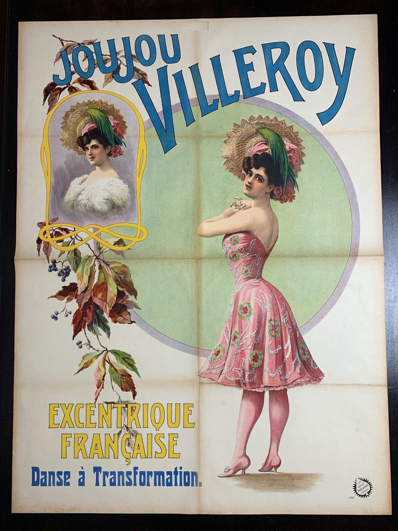JouJou Villeroy - Rare Adolph Friedlander (1907) 28" x 37.5" German Circus Lithograph Poster (1 of 6)