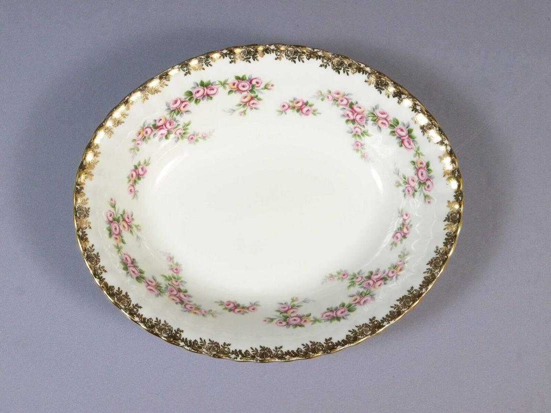 Royal Albert DIMITY Rose Oval Open Fruit Vegetable Serving Bowl England (1 of 4)