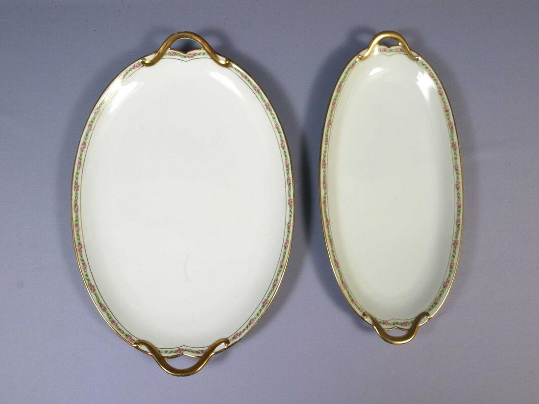 Limoges France CH Field Haviland GDA Oval Serving Platters Rose Garland (1 of 5)