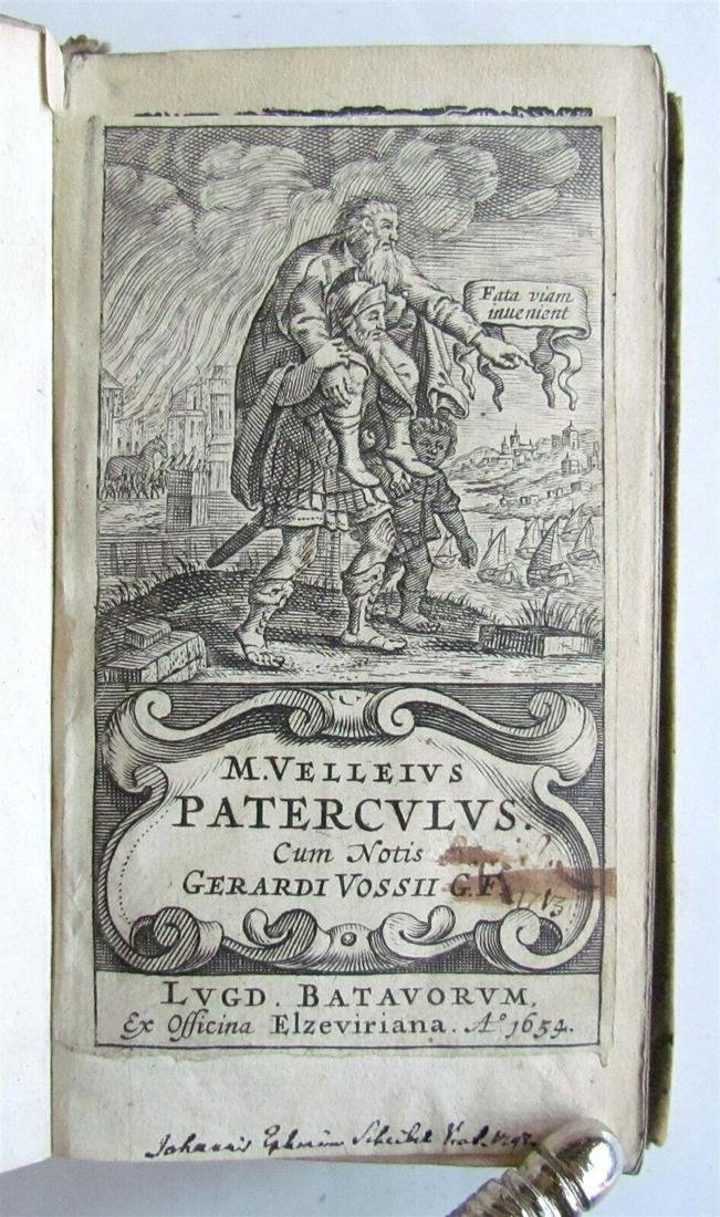 1654 Velleius Paterculus antique ELZEVIR PRESS VELLUM BINDING (1 of 1)