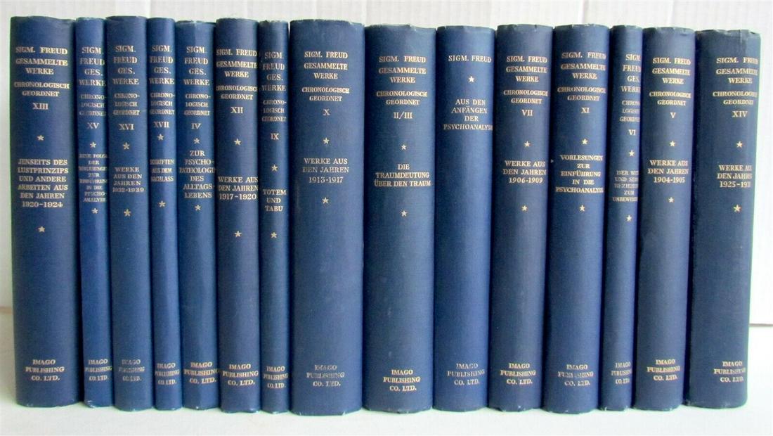 1940-1950 SIGMUND FREUD WORKS 15 VOLUMES in GERMAN vintage SET GESSAMELTE WERKE (1 of 10)