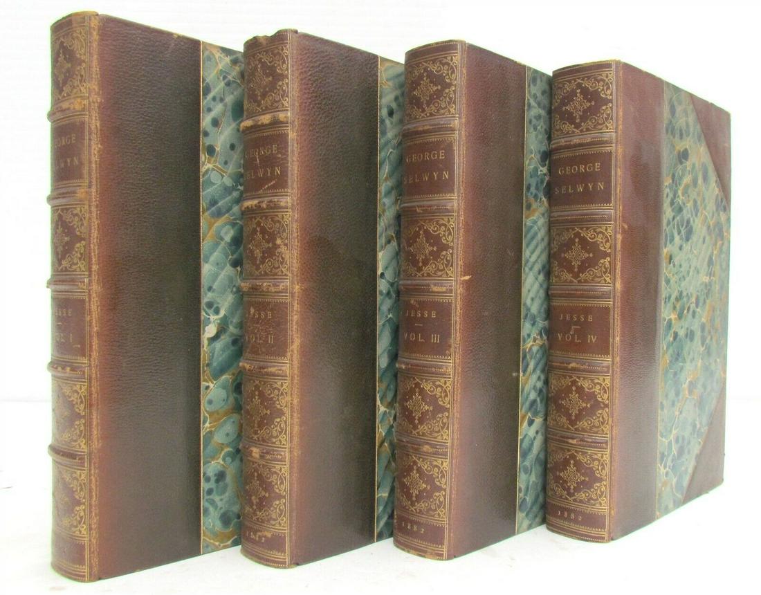1882 set of 4 VOLUMES GEORGE SELWYN & CONTEMPORARIES antique NEW YORK DECORATIVE (1 of 8)