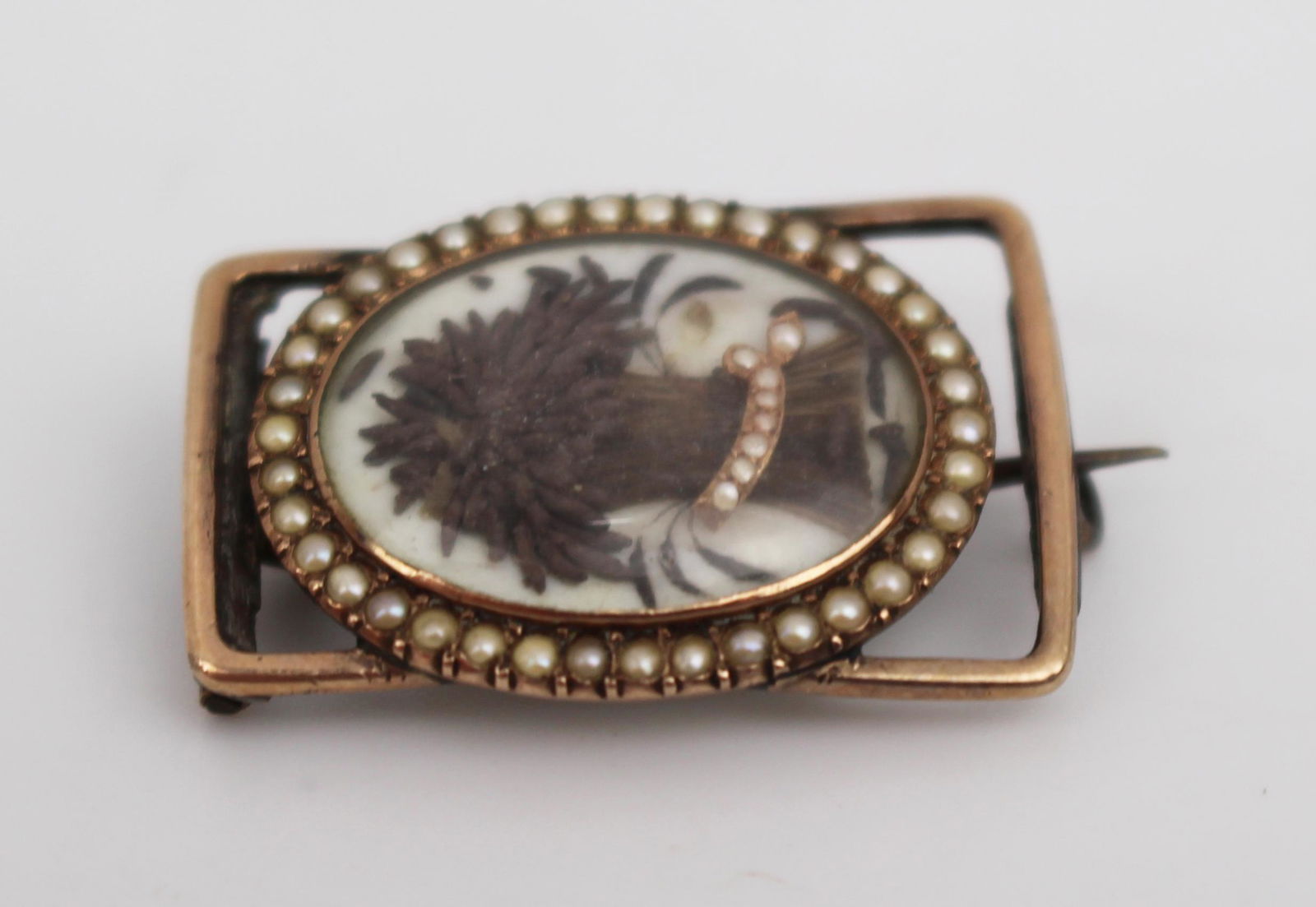 Antique Georgian Gold Mourning Brooch (1 of 2)