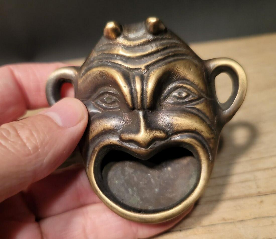 Brass folk art Devil Ashtray (1 of 19)