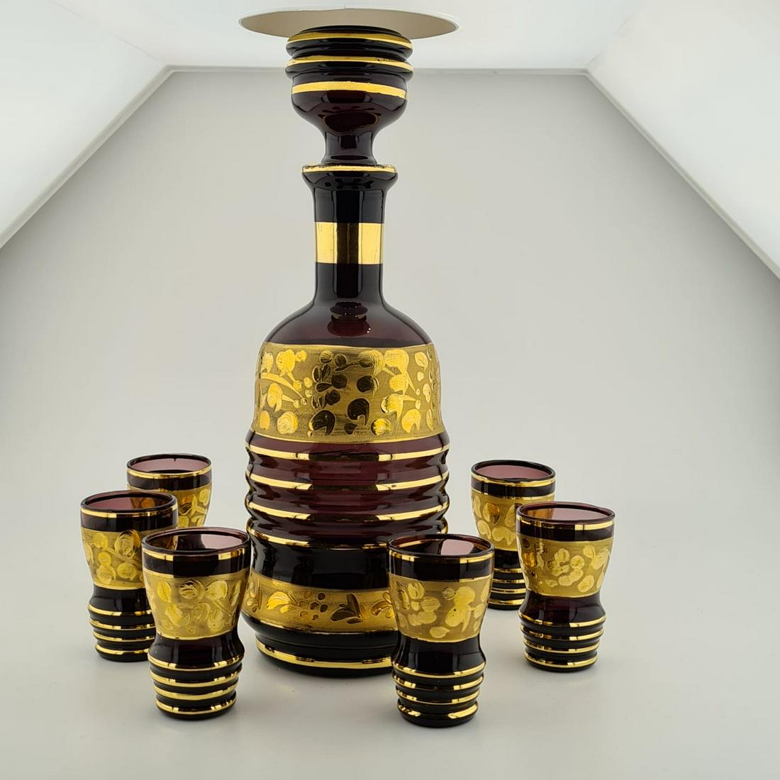 Vintage Italian Decanter & Six Glasses Liqueur Set By N.G. Sesto Fiorentino,Vintage Italian Liqueur (1 of 7)