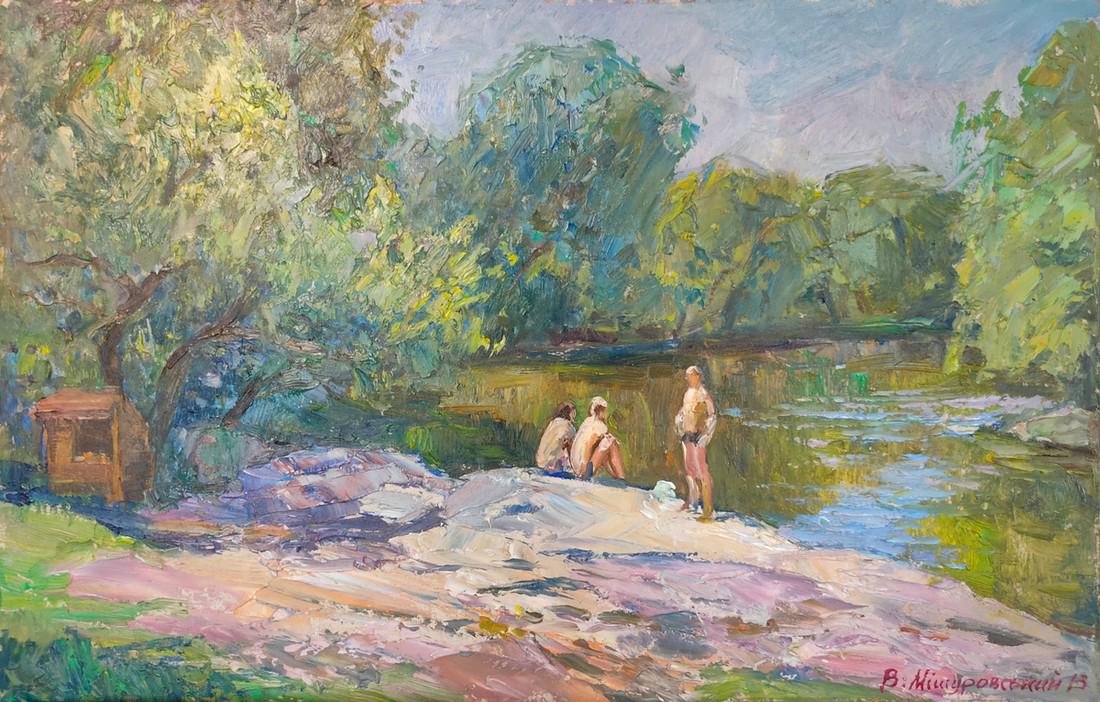 Oil painting on the river Mishurovsky V. V. (1 of 9)