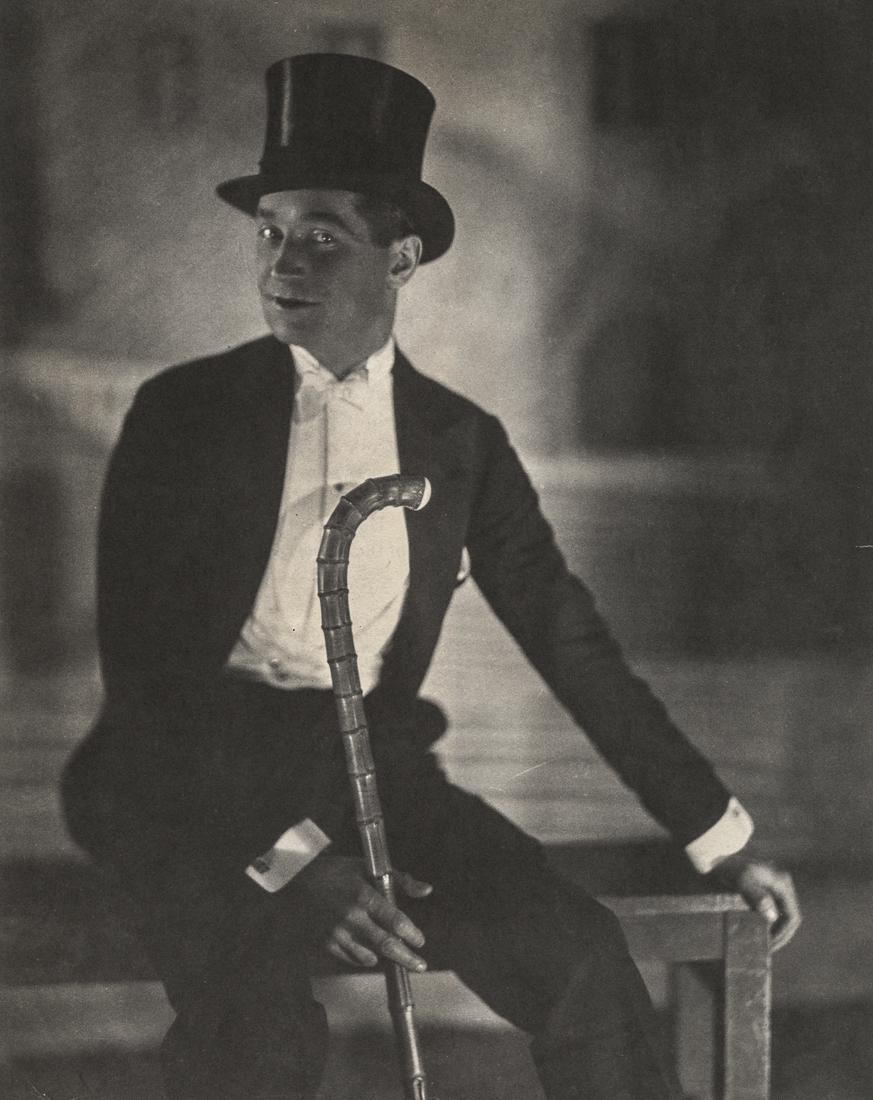 JAMES ABBE, SR. - Maurice Chevalier, Paris, 1924: Artist: James Abbe, Sr. Title: Maurice Chevalier at the Palace, Paris, 1924 Medium: Photo Litho, 1961, USA Dimensions: 7.45x9.4" Description: Heat Wax Mounted on 11x14" Conservation Board Artist Bio: