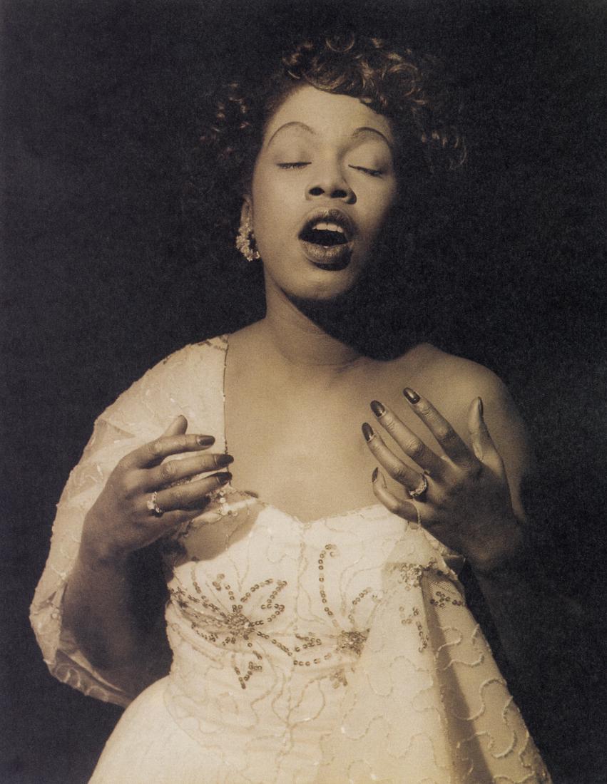 JOSEF BREITENBACH - Sarah Vaughan, 1950: Artist: Josef Breitenbach Title: Sarah Vaughan, 1950 Medium: Photo Litho, 1996, Italy Dimensions: 7.25x9.4" Description: Heat Wax Mounted on 11x14" Conservation Board Artist Bio: Josef Breitenbach (18