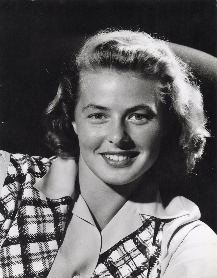 PHILIPPE HALSMAN - Ingrid Bergman, 1944: Artist: Philippe Halsman Title: Ingrid Bergman, 1944 Medium: Photo Litho, 1998, USA Dimensions: 10.1x12.95" Description: Heat Wax Mounted on 14x18" Conservation Board Artist Bio: Philippe Halsman was