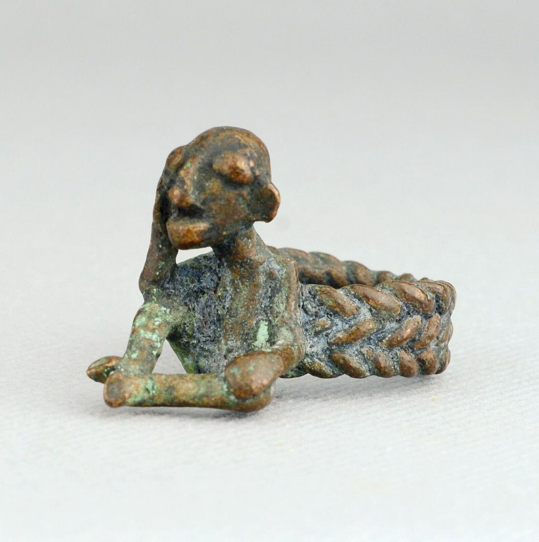 Beautiful Brass anthropomorphic Ring Dogon ? Mali Bronze African Art (1 of 9)