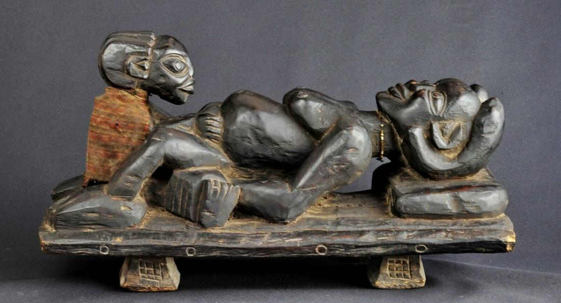 Birth scene Grasslands area Cameroon sculpture Bamum, Bamileke Tikar gynecology (1 of 12)