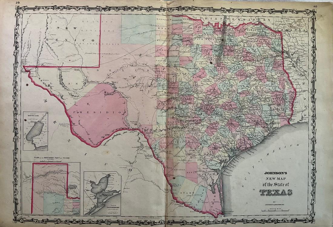 Texas. 1861 by Johnson and Browning (1 of 3)
