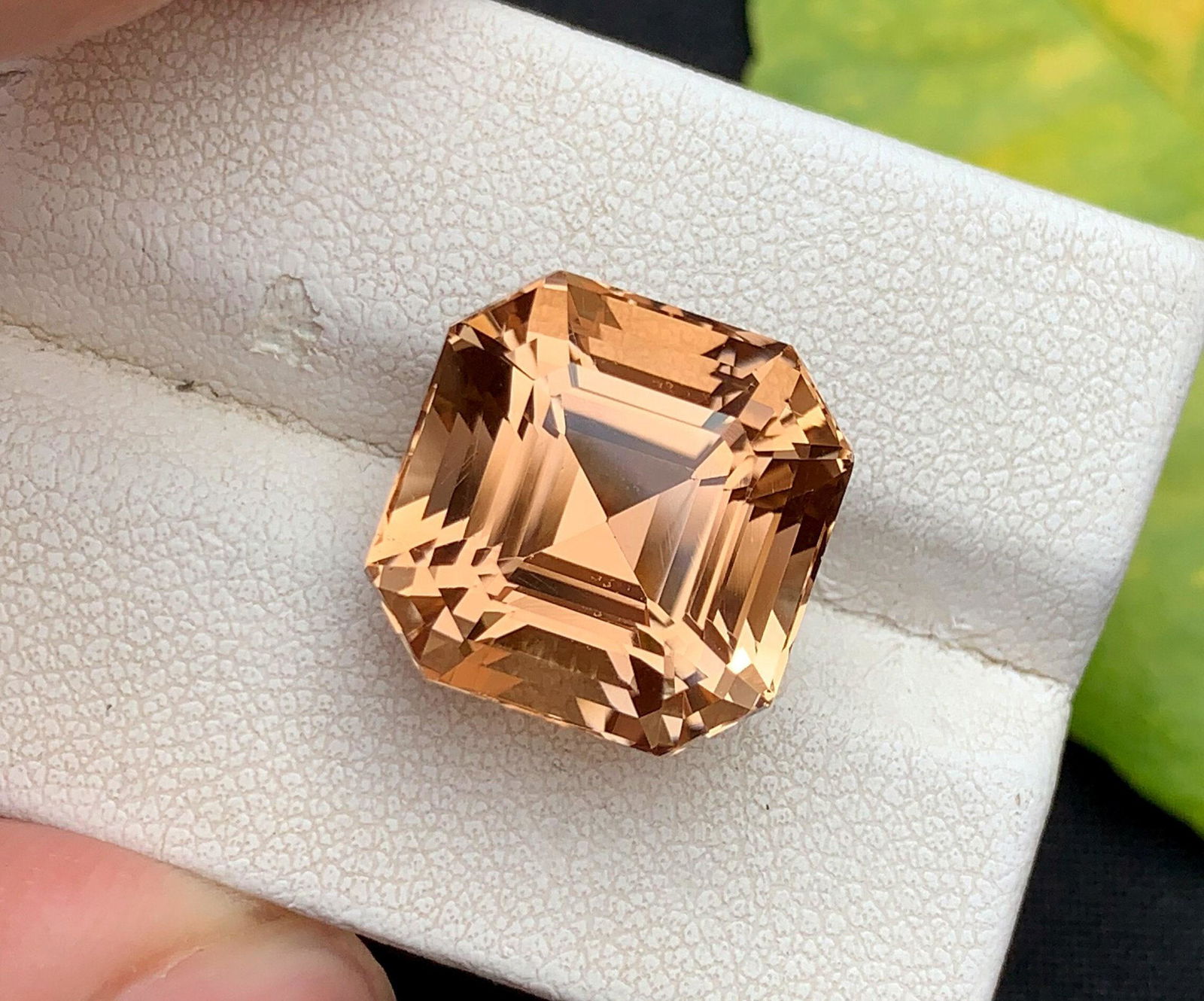 Natural Butterscotch Brown Asscher Cut Topaz Gemstone , Rich Color Natural Faceted Topaz Stone For (1 of 8)