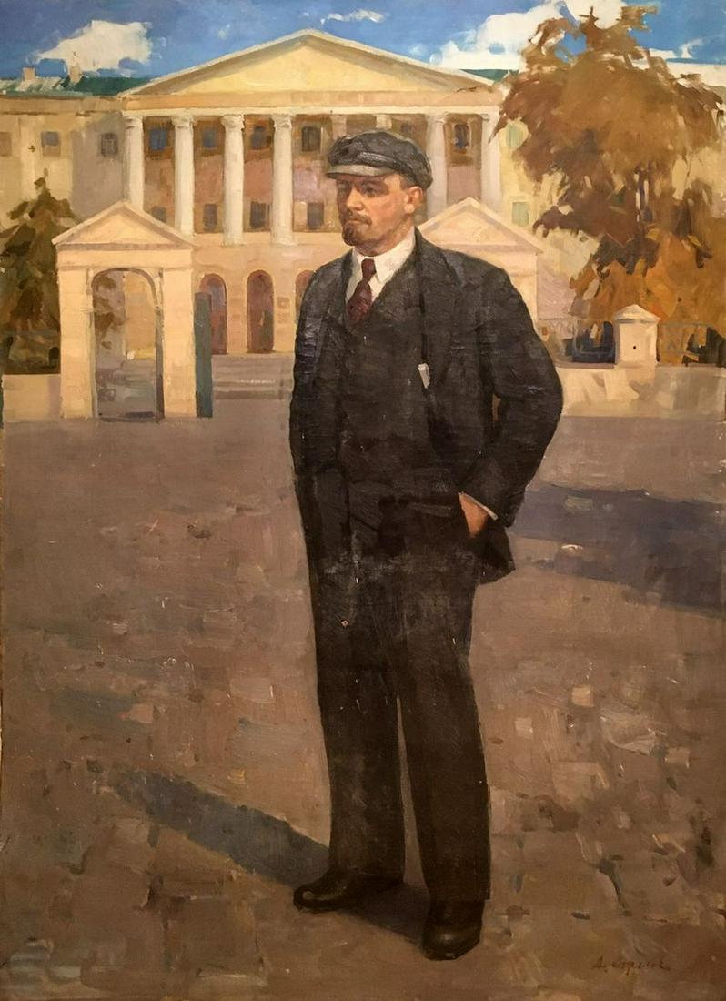 Oil painting Portrait of Lenin Strelov Arkady Efimovich (1 of 11)