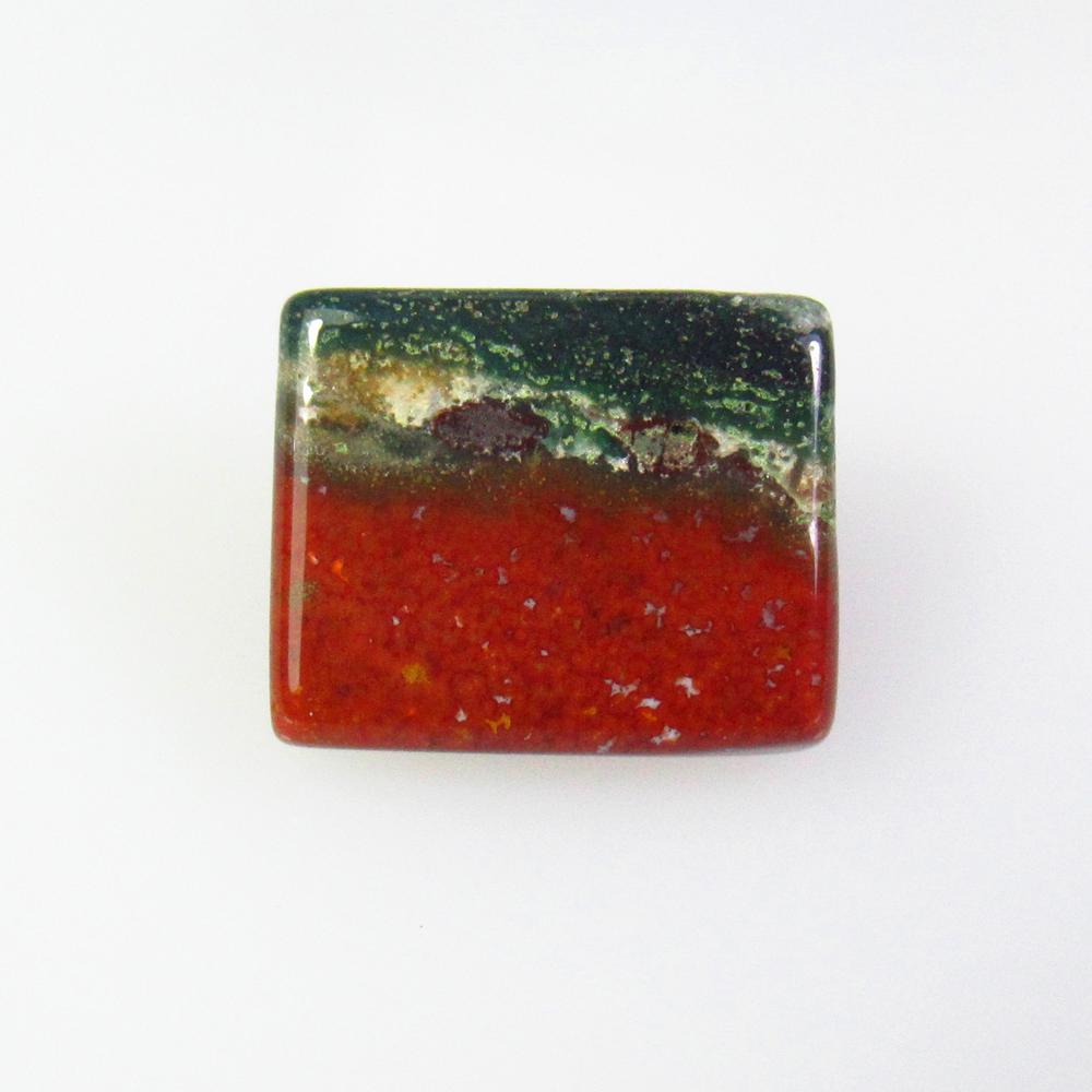 6.84 Ctw Natural Drilled Jasper Octagon Cab: No Reserve! Title: 6.84 Ctw Natural Drilled Jasper Octagon Cab Stone Clarity: Opaque Gemstones: Natural Jasper Quartz Carat Weights: 6.84 Size/Dimensions: 12.4 x 10.2 x 6.8 mm Additional Information: