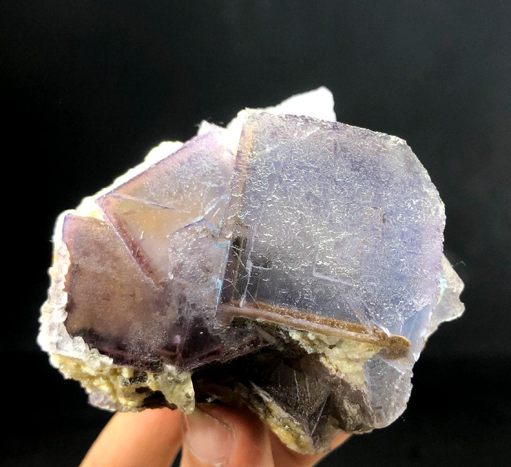 Fluorite Specimen , Cubes Fluorite Fine Bluish Phantom Flourite Crystals 315 Gram 70*60*55 mm (1 of 4)